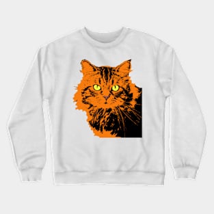 Cat orange white Crewneck Sweatshirt